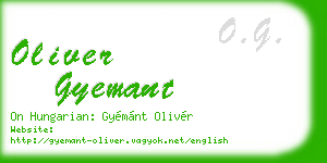 oliver gyemant business card