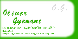 oliver gyemant business card
